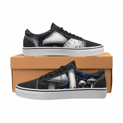 WOMEN'S Mushrooms (general) Lace-Up Canvas Dark Academia Custom Sneakers