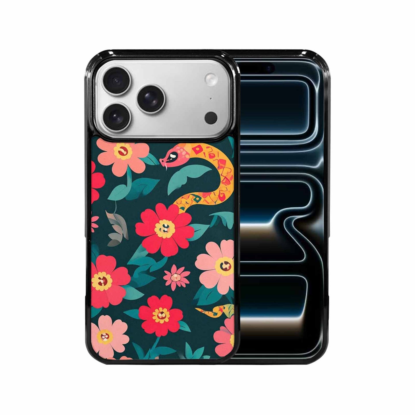 iPhone 17 Pro Max Case — Snakes Print Floral Seamless Floral, Custom Made Phone Cover