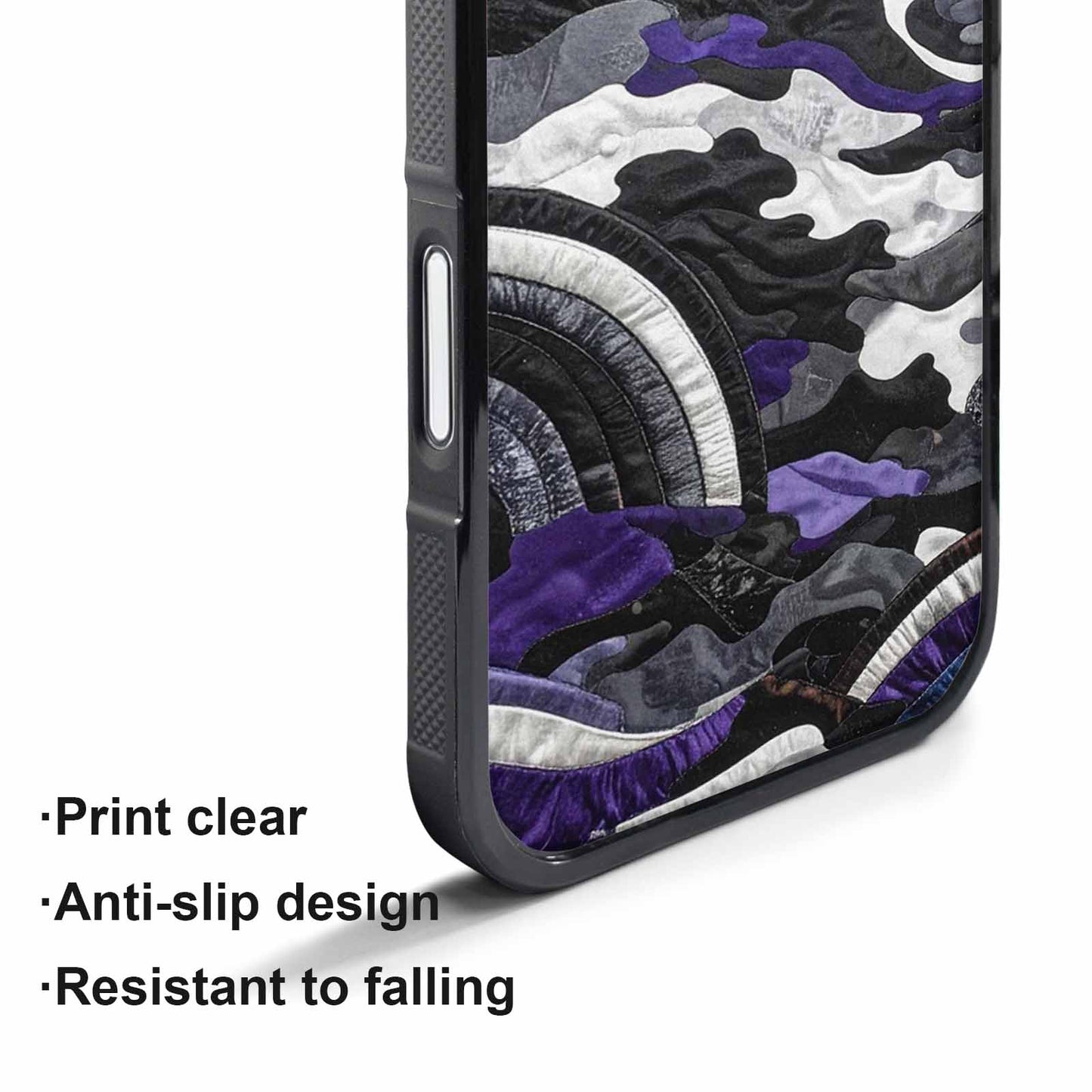 iPhone 17 Pro Case — Vivid Camo Asexual Pride Camo, Custom Designed Case Cover