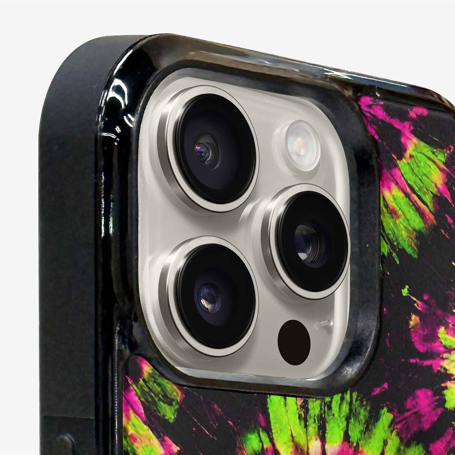 iPhone 16 Pro Case — Acid Wash Tie Dye Neon, Custom Designed Case Cover