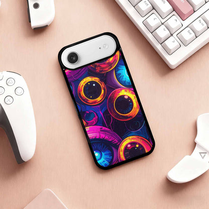 iPhone 17 Air Case — Seamless Tileable Pattern Of Overlapping Cartoon, Custom Printed Phone Case