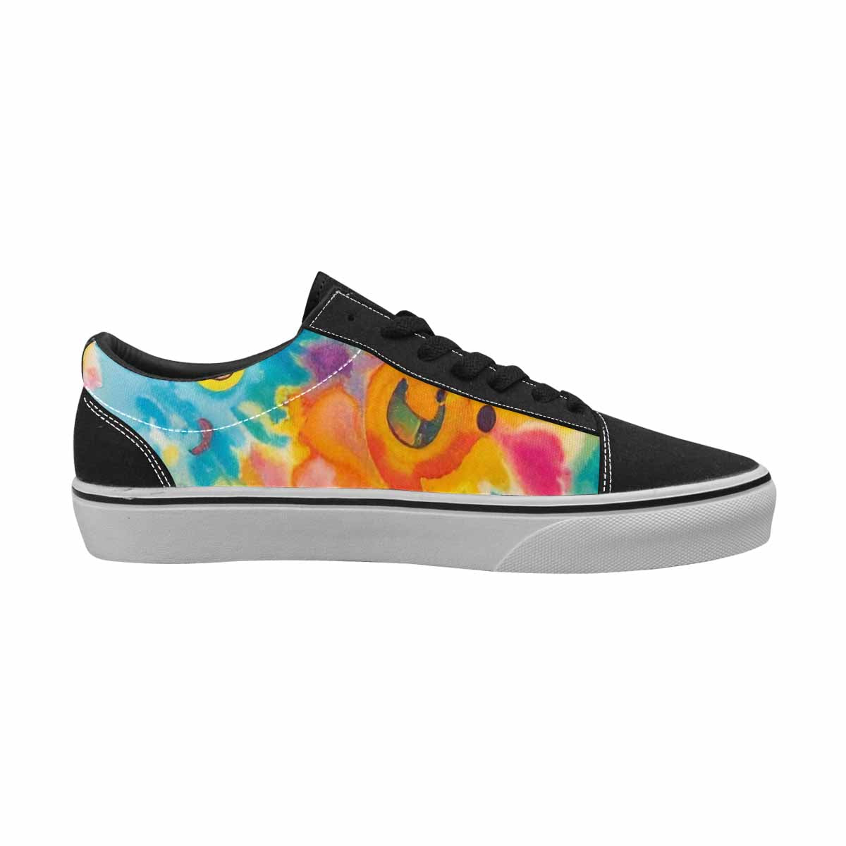 WOMEN'S Smiley Facessmiley Faces  Lace-Up Canvas Vivid Sneakers