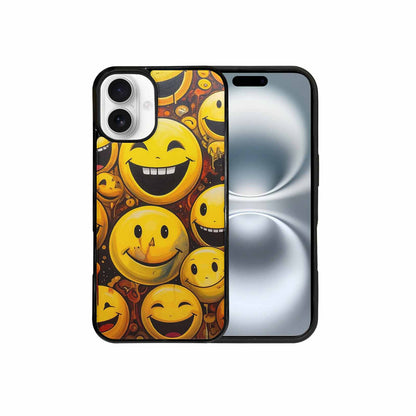 iPhone 16 Plus Case — Melting Moon Smiley Red Splatt Ipd, Unique Phone Case Design
