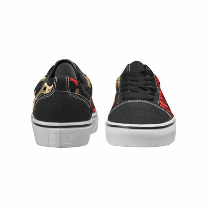 WOMEN'S Skulls Roses Bold Pen Ink Canvas Lace-Up Y2K Shoes