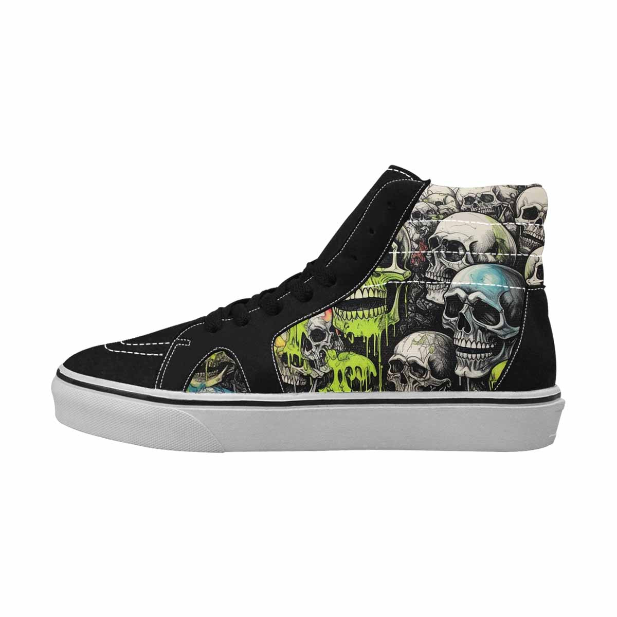 MEN'S Rainbow From Skull S High Top Canvas Grunge Shoes