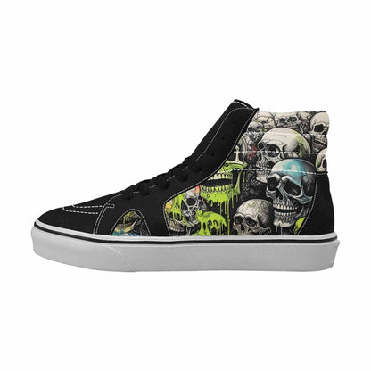 MEN'S Rainbow From Skull S High Top Canvas Grunge Shoes