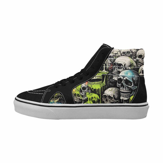 MEN'S Rainbow From Skull S High Top Canvas Grunge Shoes