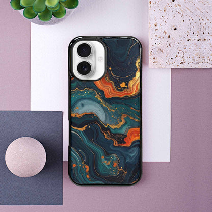 iPhone 16 Case — Marble Dark, Unique Phone Case Design