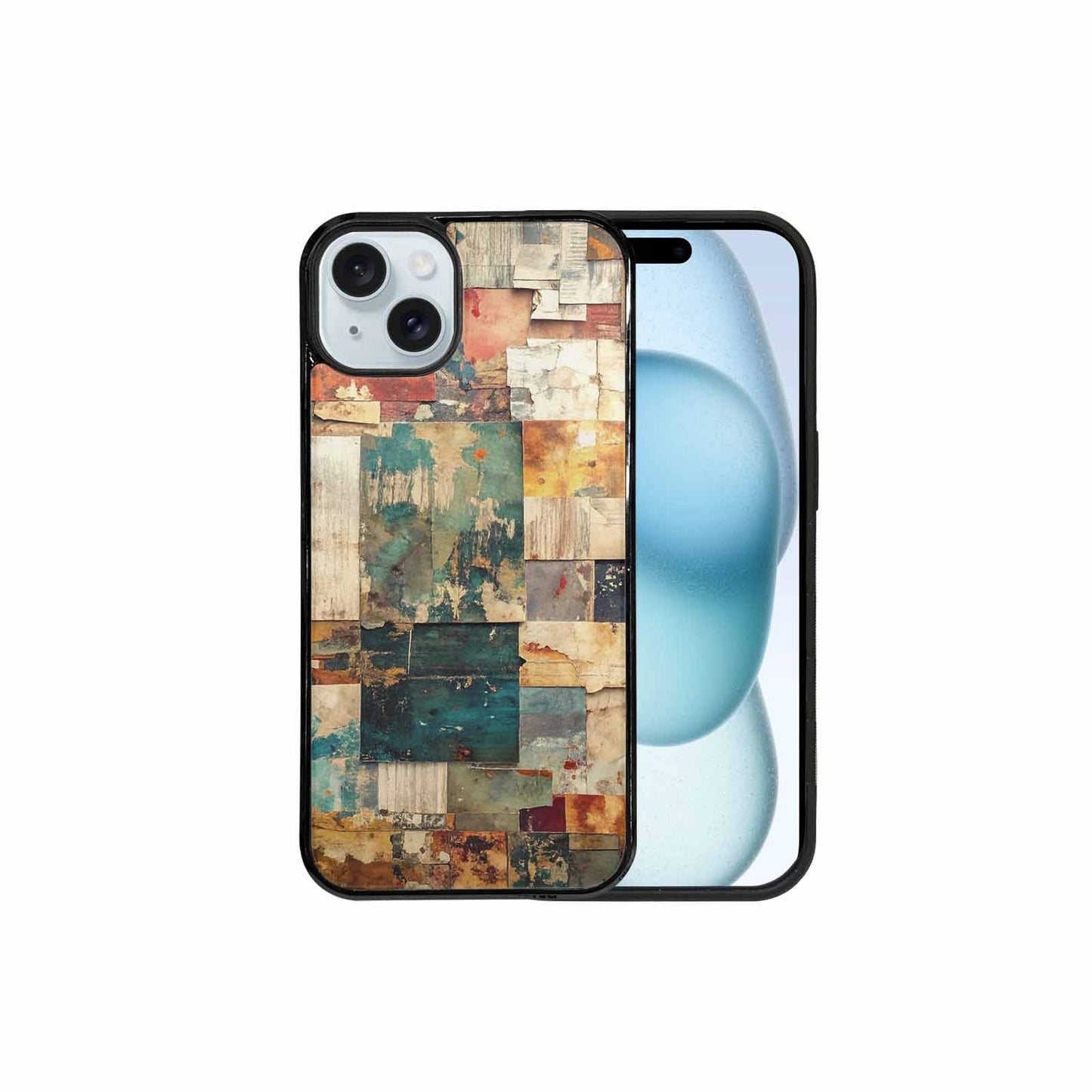 iPhone 15 Plus Case — Distressed Grunge Texture Pattern Hundreds Of, Custom Printed Phone Case