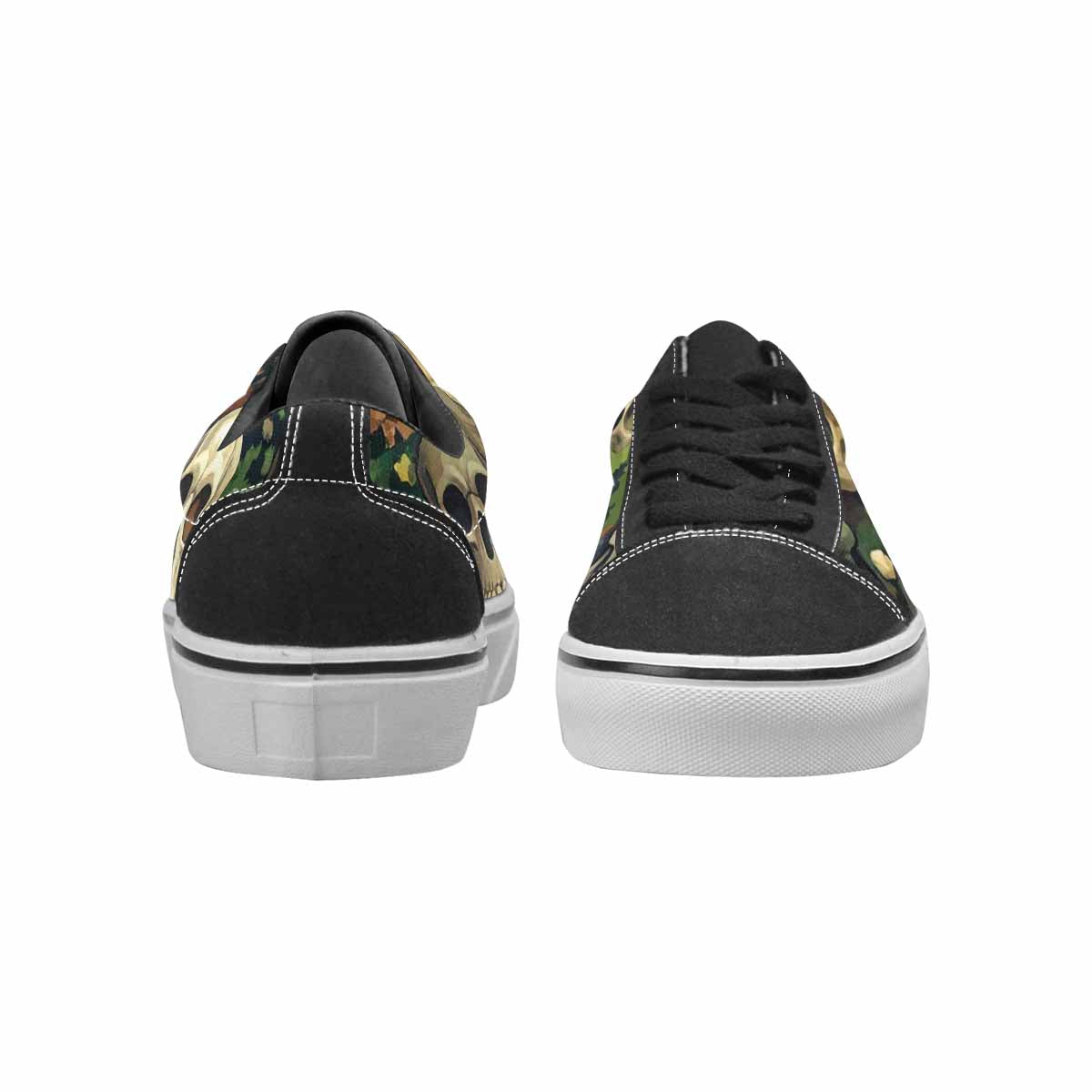 WOMEN'S Skulls  Camo Skulls Lace-Up Canvas Dark Academia Sneakers