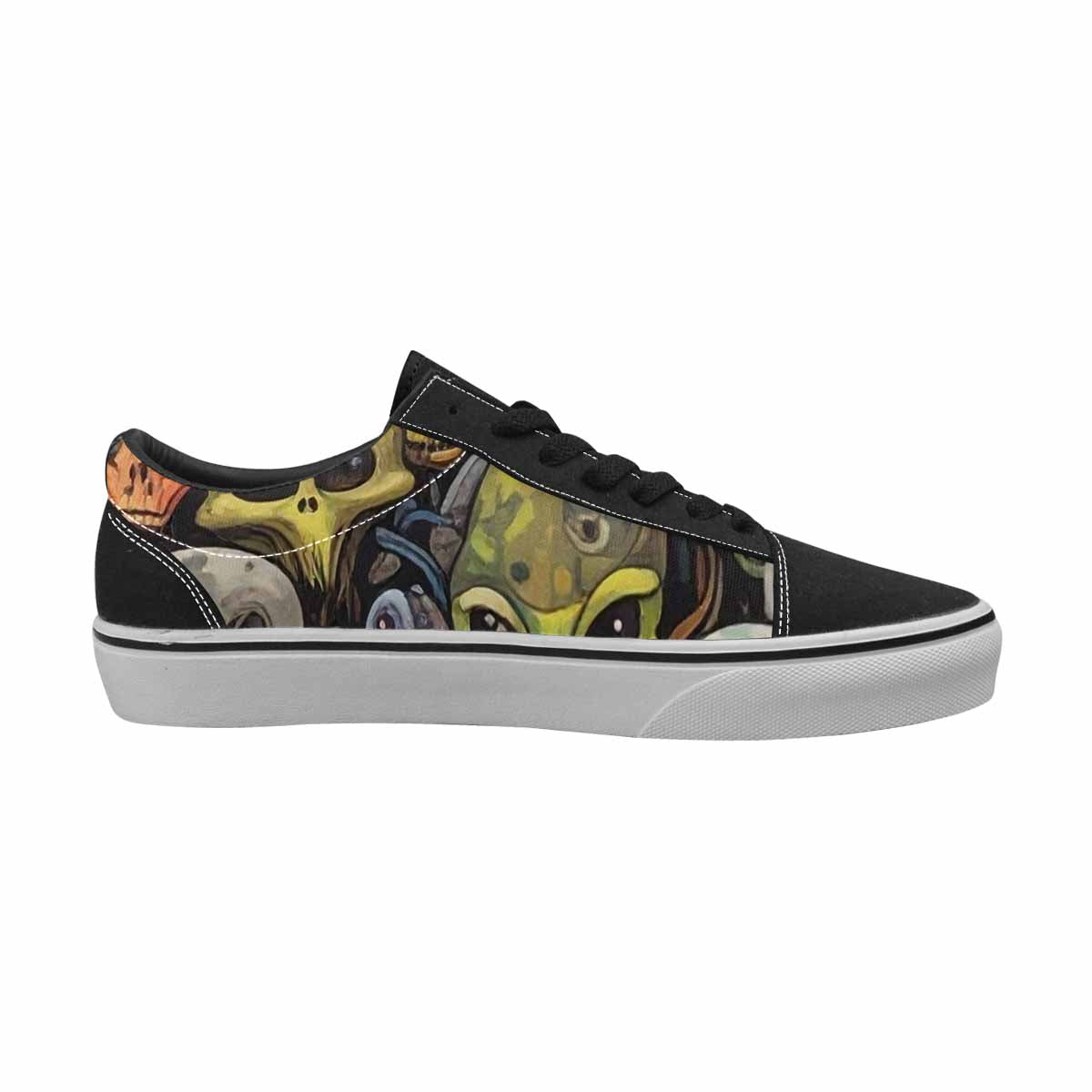 WOMEN'S Aliens × Camo Aliens Lace-Up Canvas Kaleidoscope Sneakers