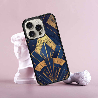 iPhone 16 Pro Case — Art Deco Illustration Pattern, Custom Printed Phone Case