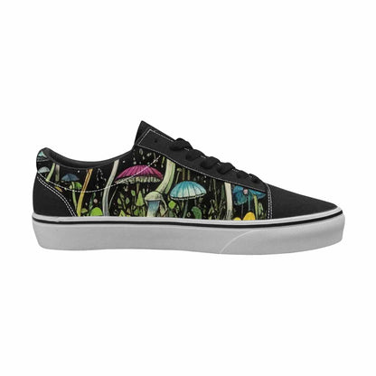 WOMEN'S Rainbow Drip Mushrooms Lace-Up Canvas Vivid Sneakers