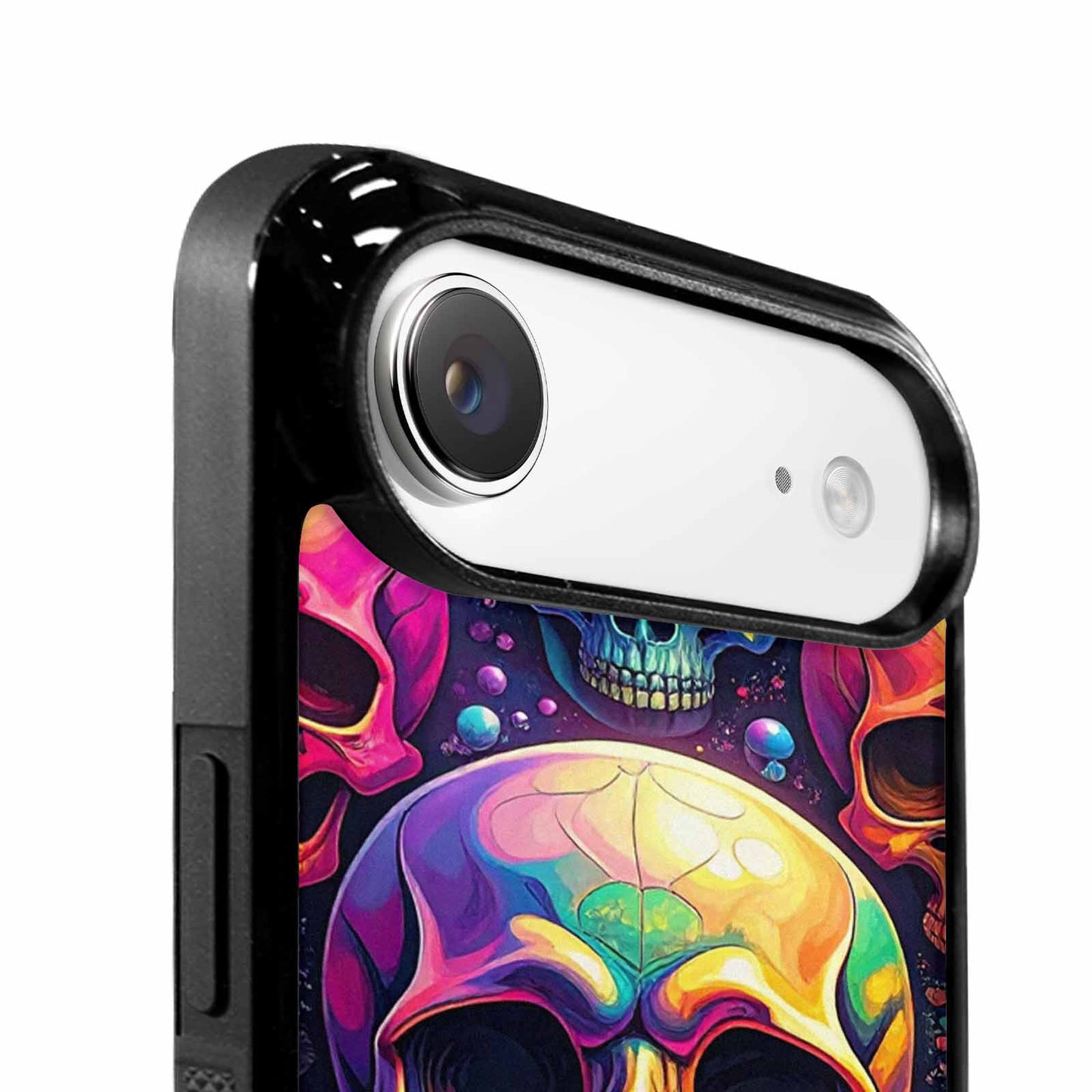 iPhone 17 Air Case — Iridescent Millions Of Paw Gothic Skulls, Unique Phone Case Design