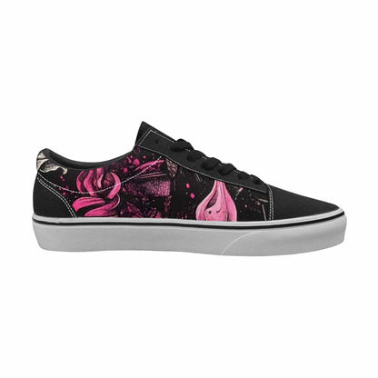 WOMEN'S Ice Cream Motif Lace-Up Canvas Melting Art Custom Sneakers