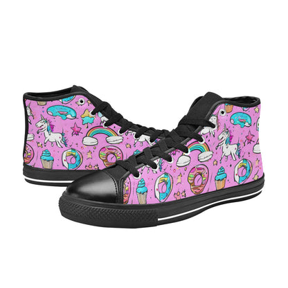 MEN'S Abstract Unicorn Art Men’S High Top Canvas Vivid Shoes