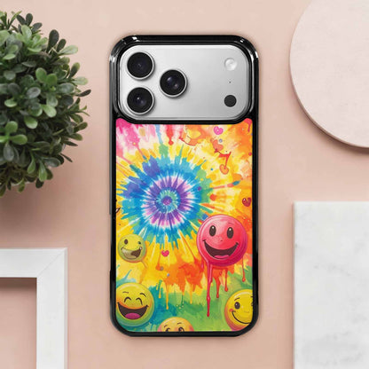 iPhone 17 Pro Max Case — Smiley Facessmiley Faces Tie Original Art, Custom Print Case Cover