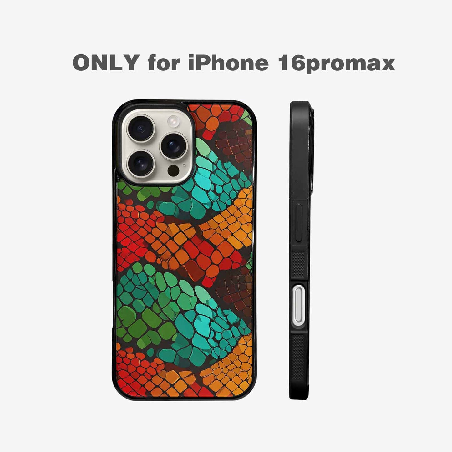 iPhone 16 Pro Max Case — Dark Snake Print Custom, Custom Made Phone Cover