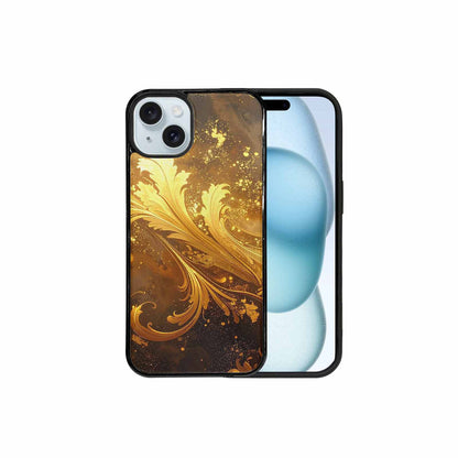 iPhone 15 Plus Case — Klimt Gold Leaf Artwork Pattern, Personalized Phone Case