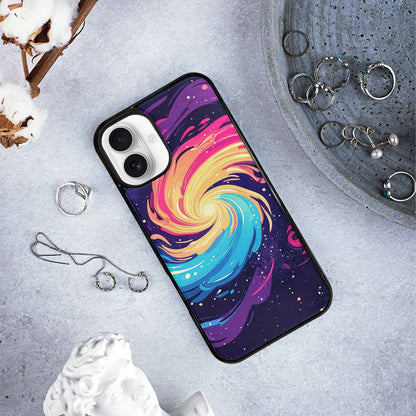 iPhone 16 Plus Case — Love Wins Galaxy Seamless Pattern Vibrant, Custom Print Case Cover