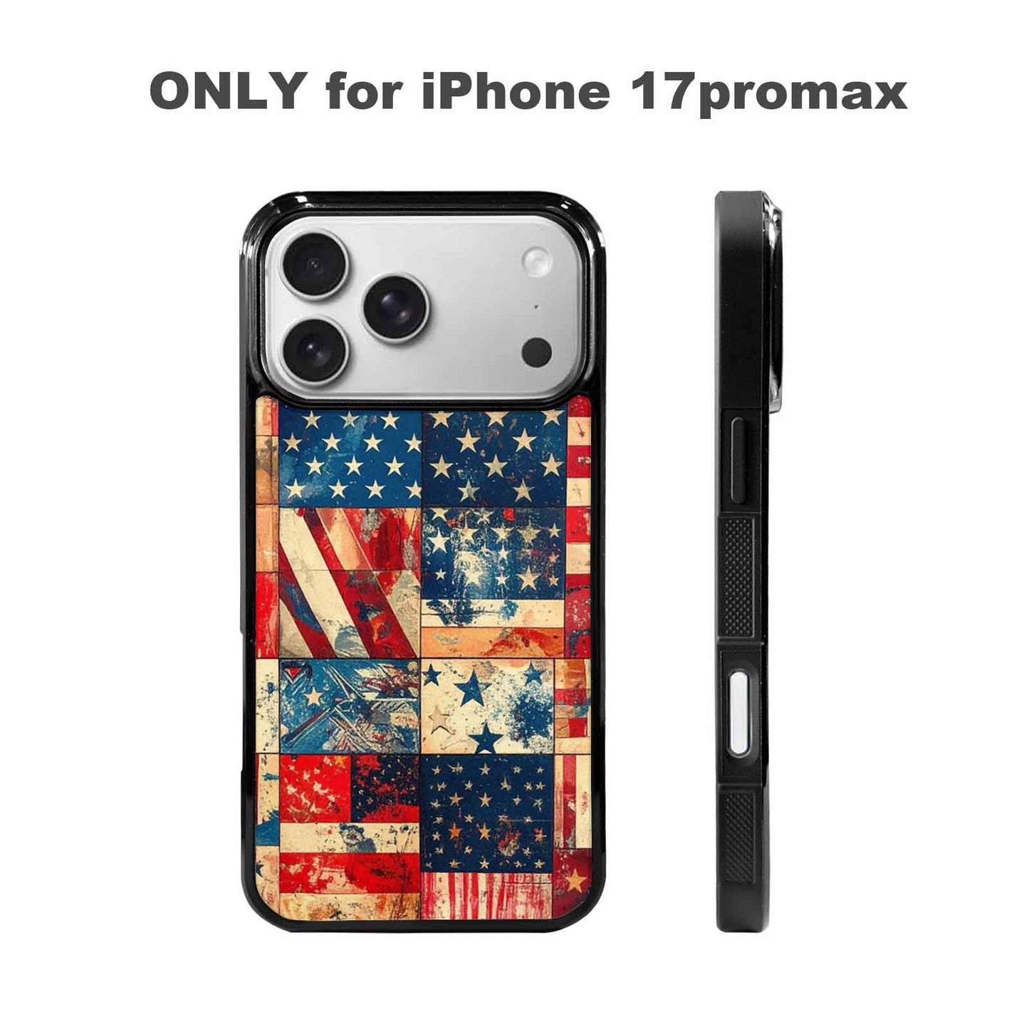 iPhone 17 Pro Max Case — Small American Flag Stars Galaxy Space, Custom Made Phone Cover