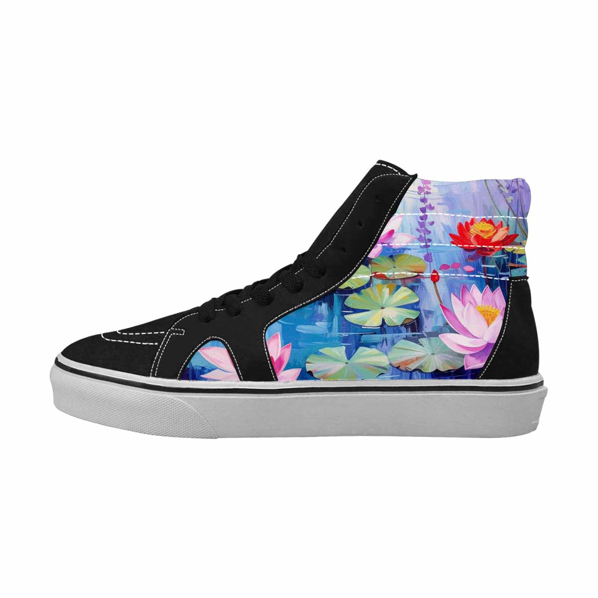 WOMEN'S Monet-Style Impressionist Water High Top Canvas Surreal Sneakers