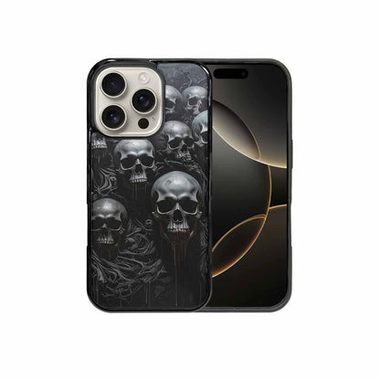 iPhone 16 Pro Case — Grey Dark Black And Grey Tones, Customized Protective Case