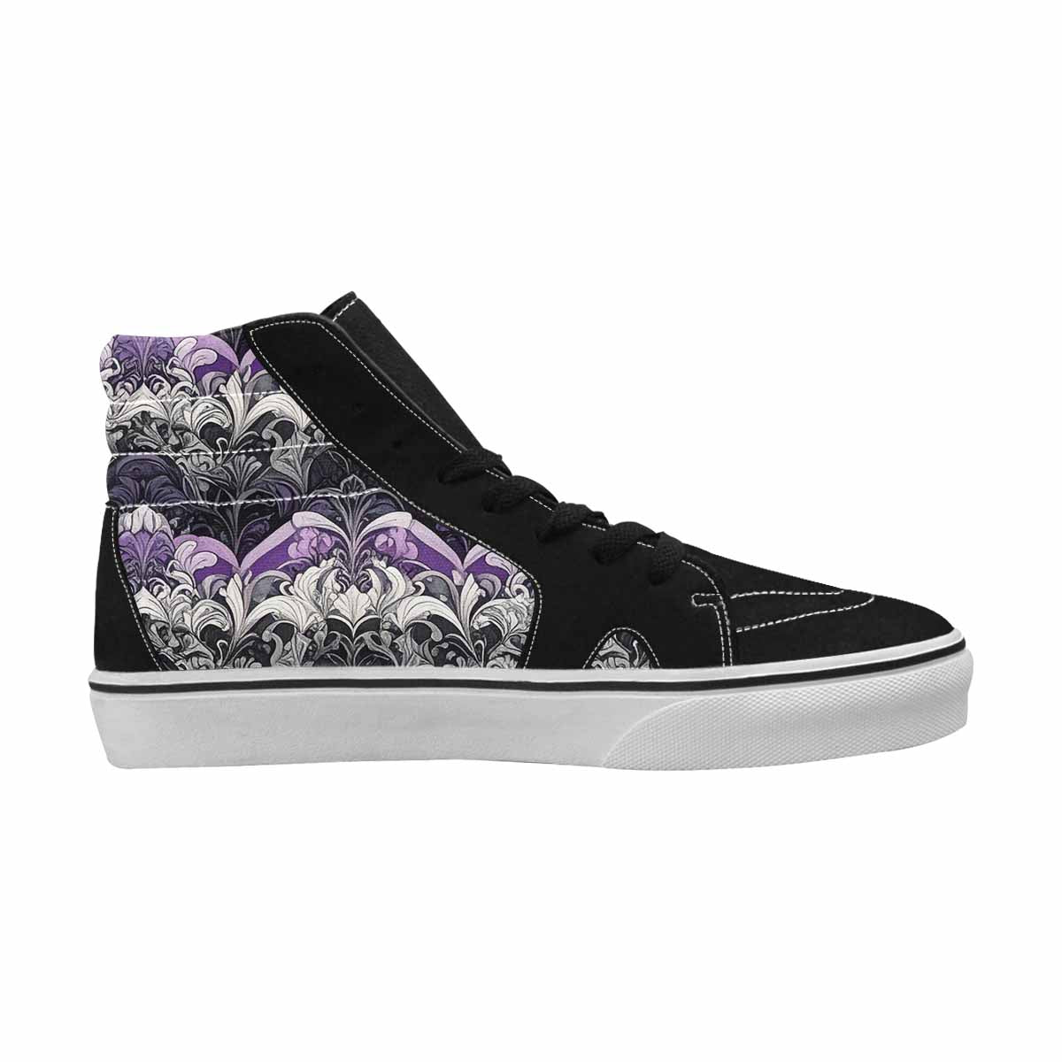 MEN'S Asexual Flag Color High Top Canvas Vibrant Chaos Custom Shoes