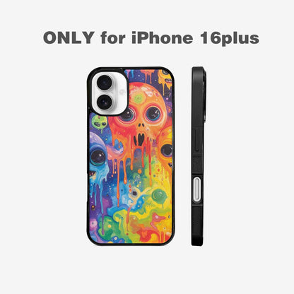 iPhone 16 Plus Case — Aliens Tie Dyemelting Aliens P, Personalized Phone Case
