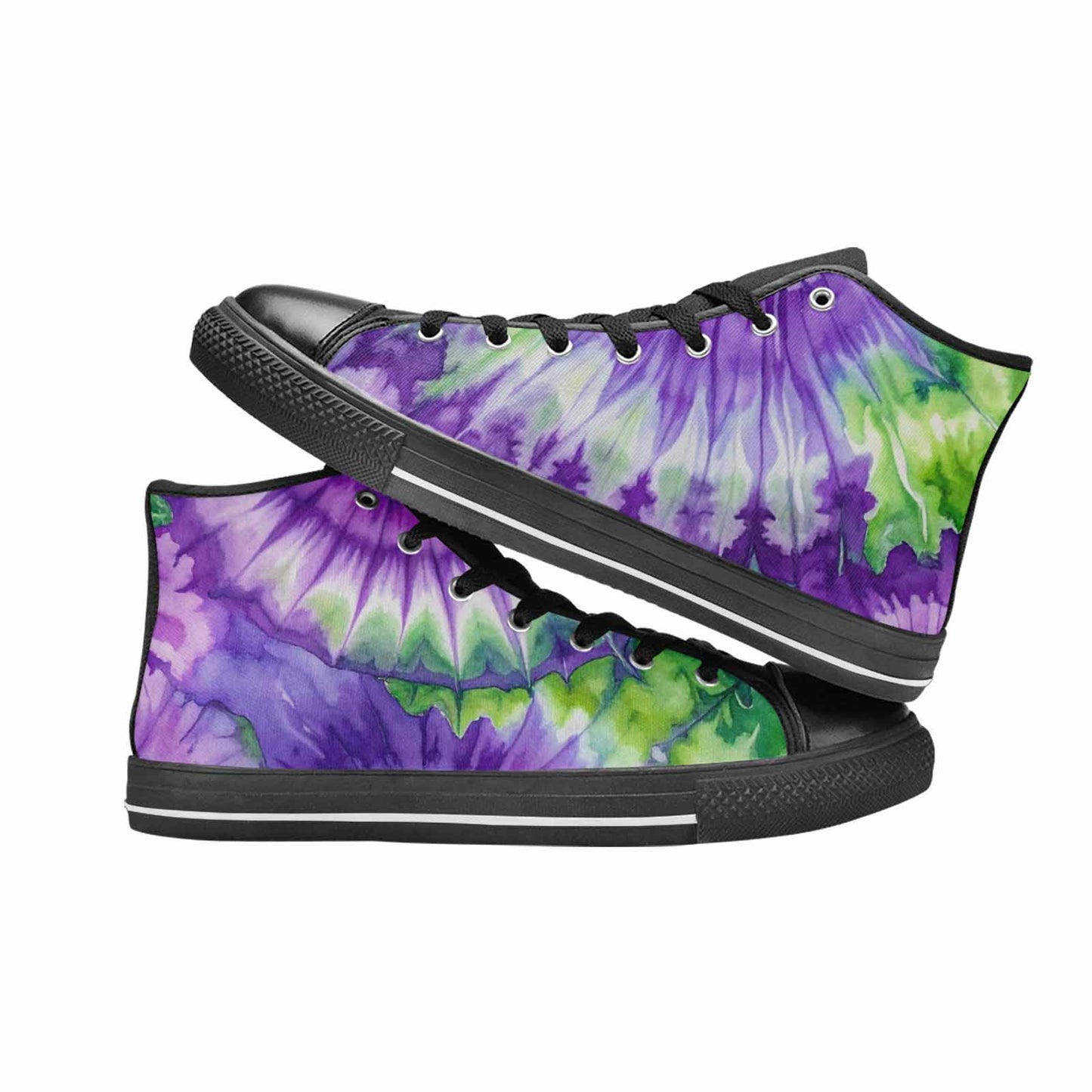 WOMEN'S Tie Dye - High Top Canvas Grunge Shoes