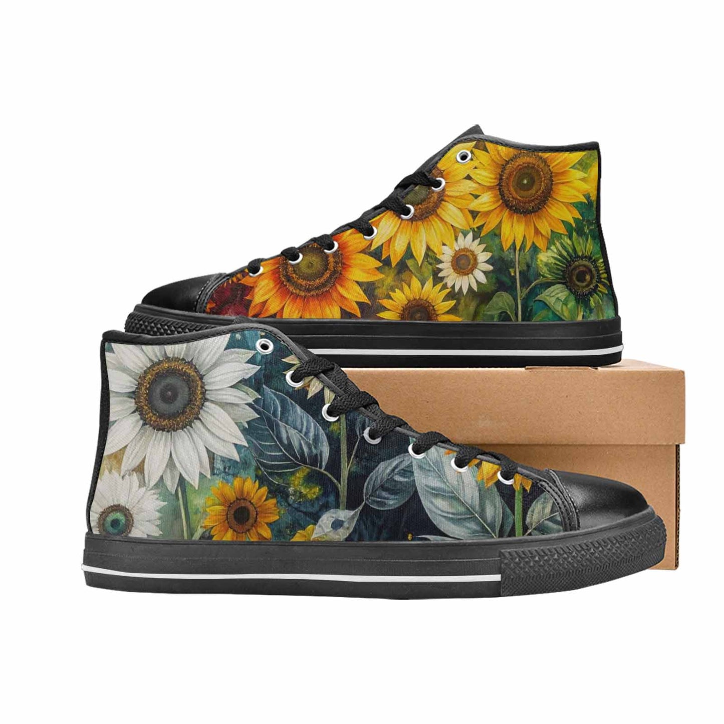MEN'S Blend Melt Them High Top Canvas Vibrant Chaos Custom Sneakers