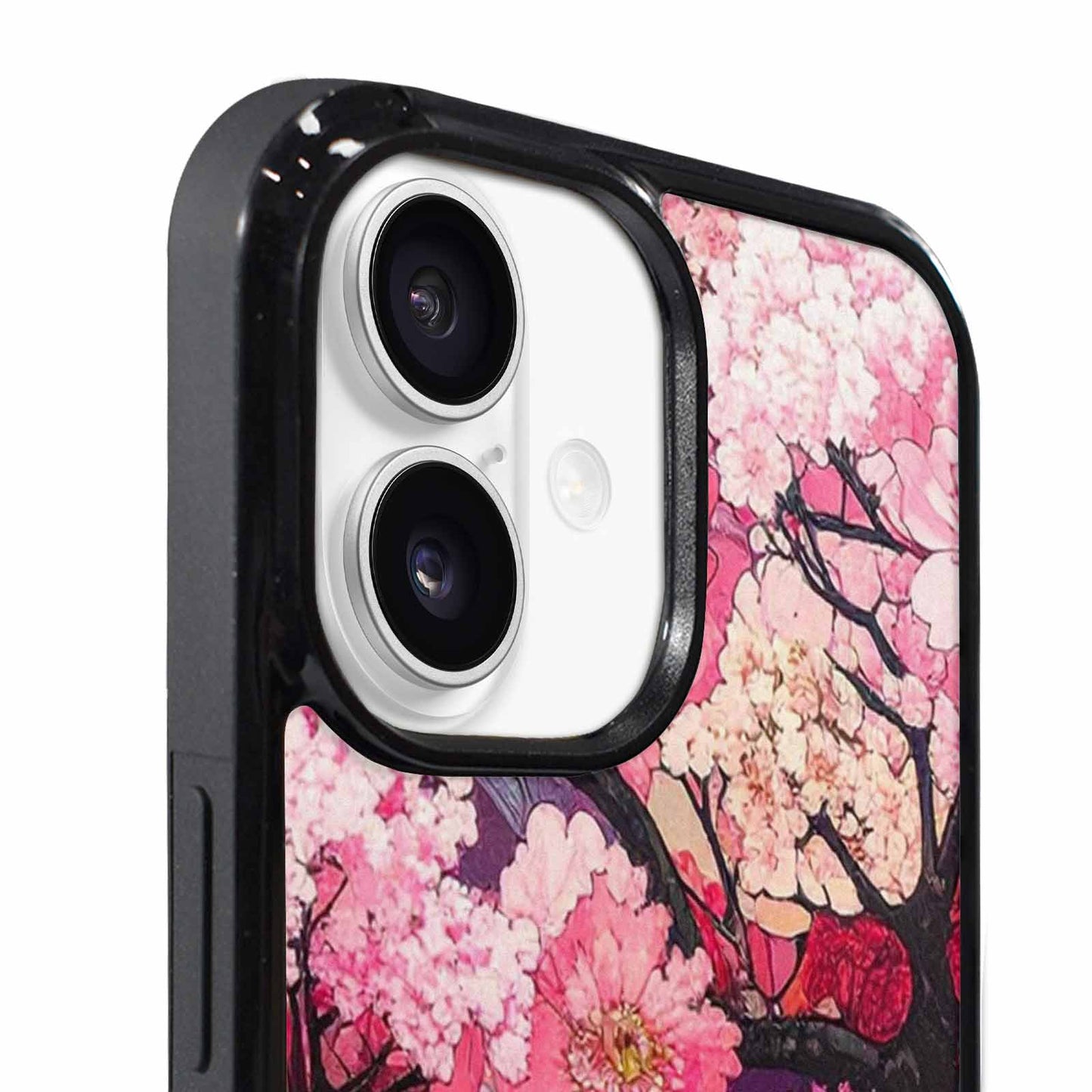 iPhone 17 Case — Cherry Blossom Branch Pattern Original Art, Customized Protective Case