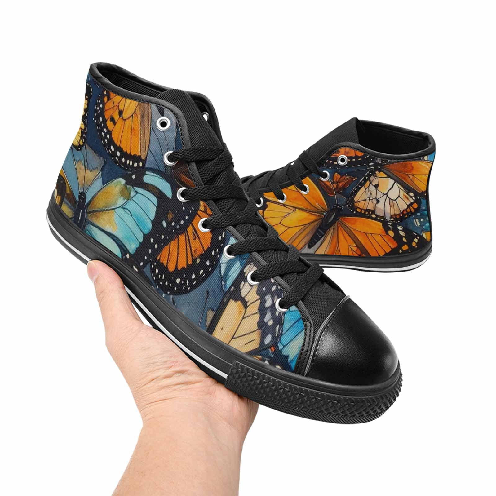 MEN'S Butterfly Wing High Top Canvas Dark Academia Sneakers