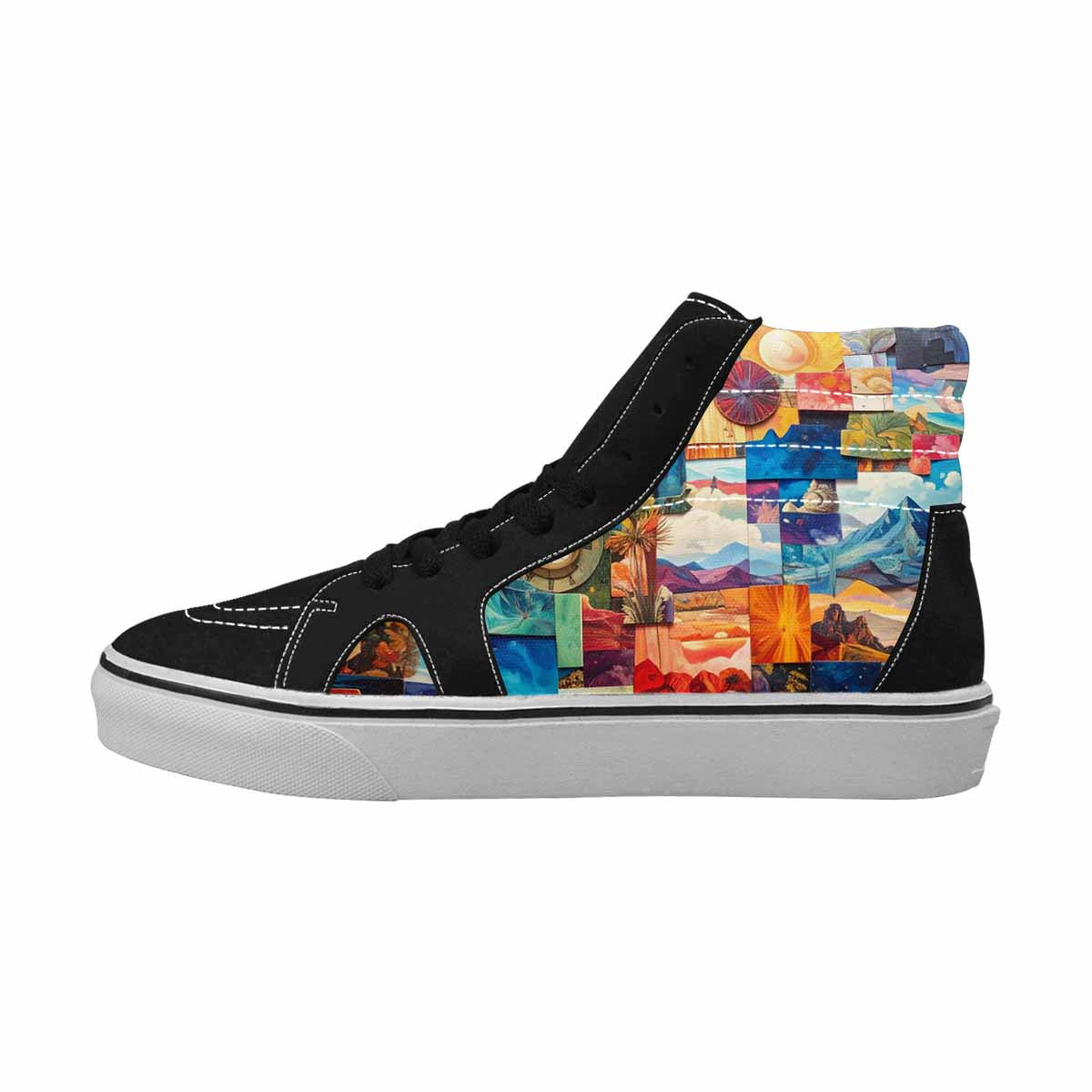MEN'S Surreal Dream Fragment High Top Canvas Wallpaper Art Custom Sneakers