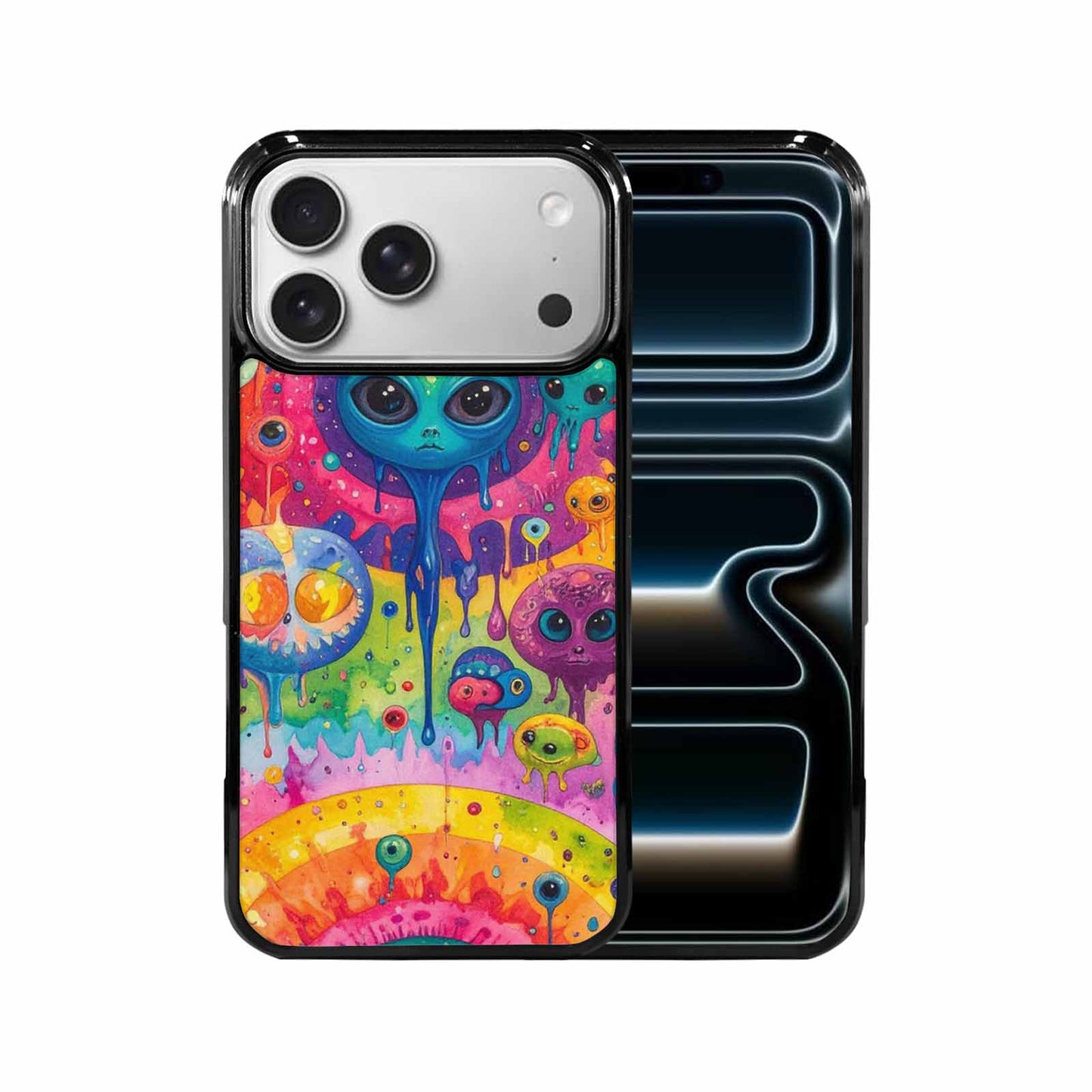 iPhone 17 Pro Max Case — Aliens Tie Dyemelting Aliens Tie Dye, Customized Protective Case