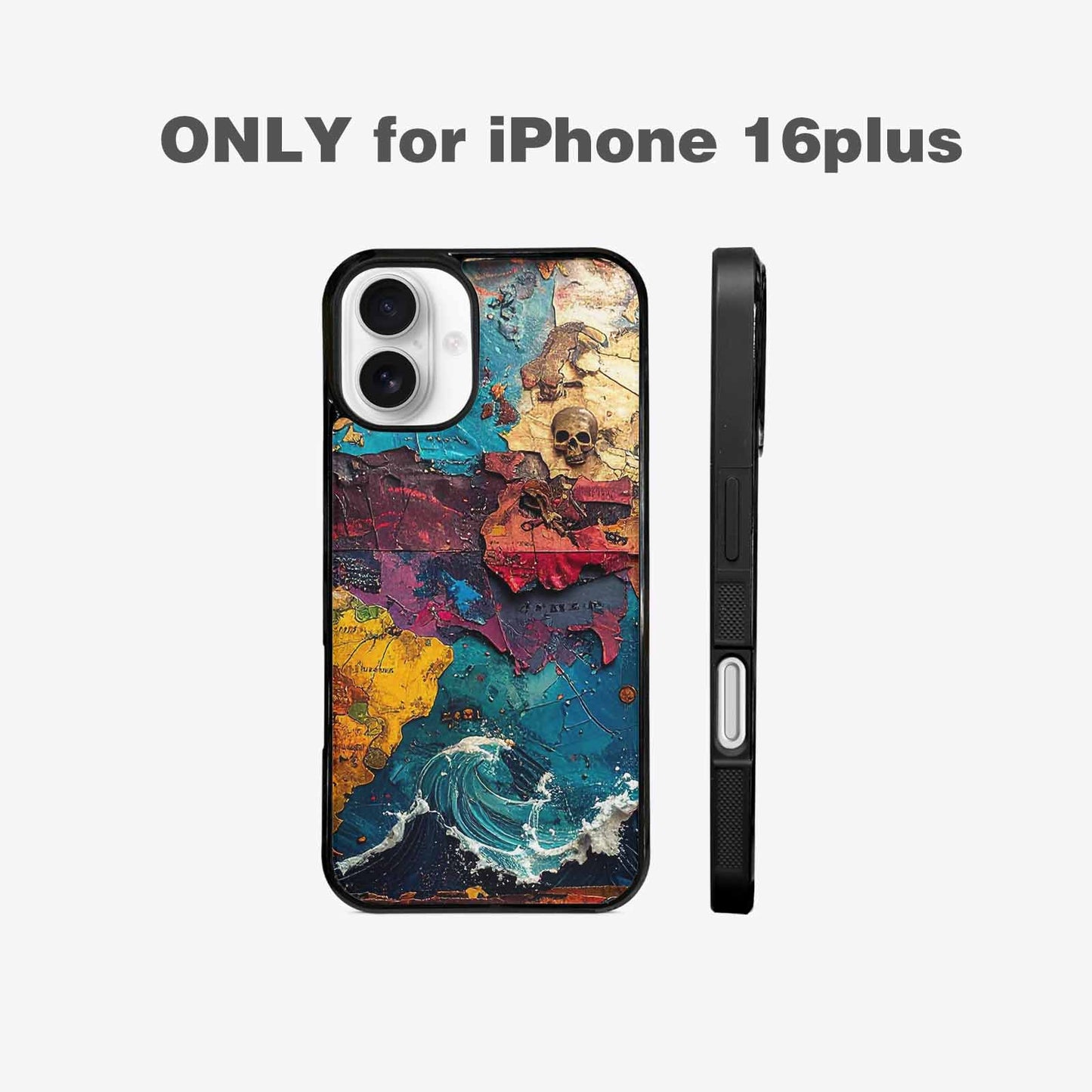 iPhone 16 Plus Case — Pirate Skull Flag Pirate Skull Flag, Custom Phone Case