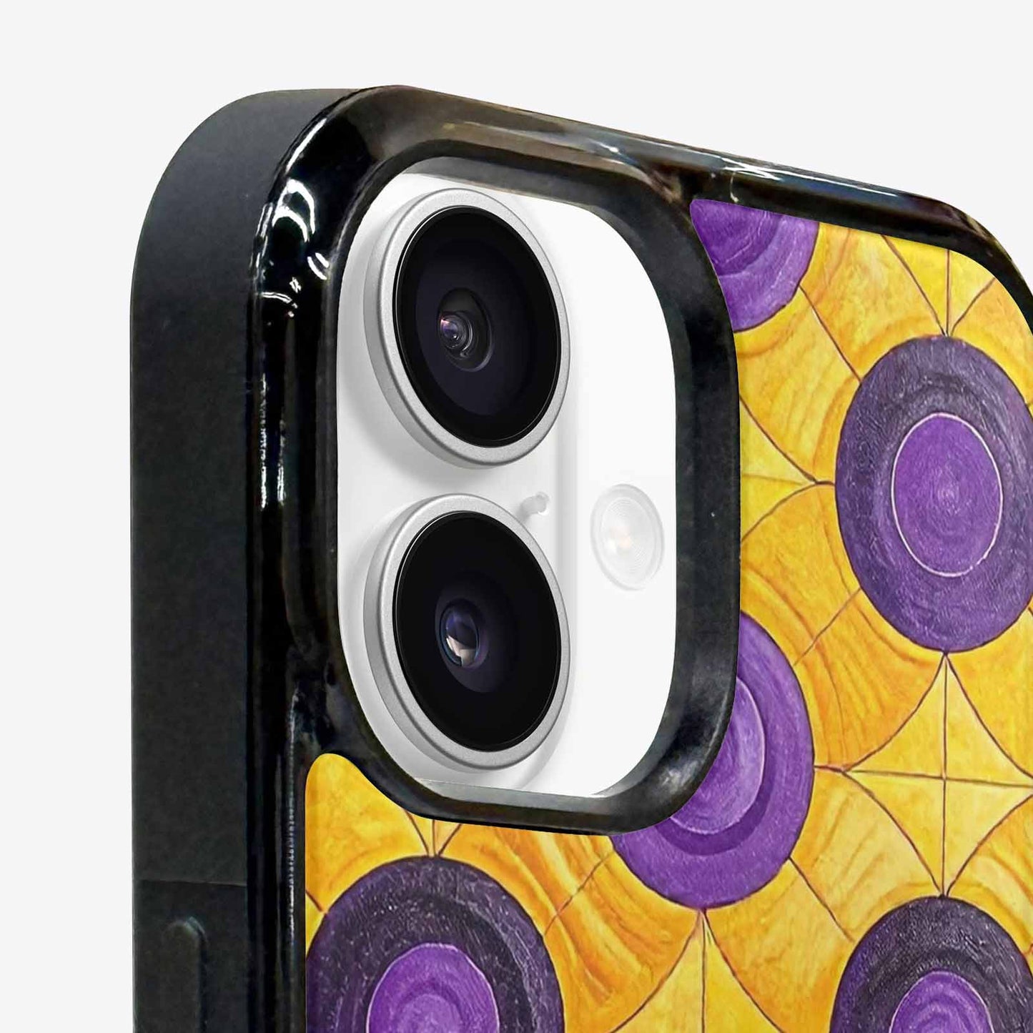 iPhone 16 Plus Case — Intersex Flag Color Theme Small Rainbow, Custom Designed Case Cover