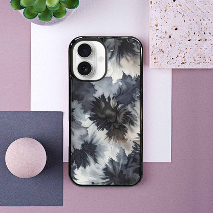 iPhone 16 Case — Tie Dye Black And Gray Blended, Custom Printed Phone Case