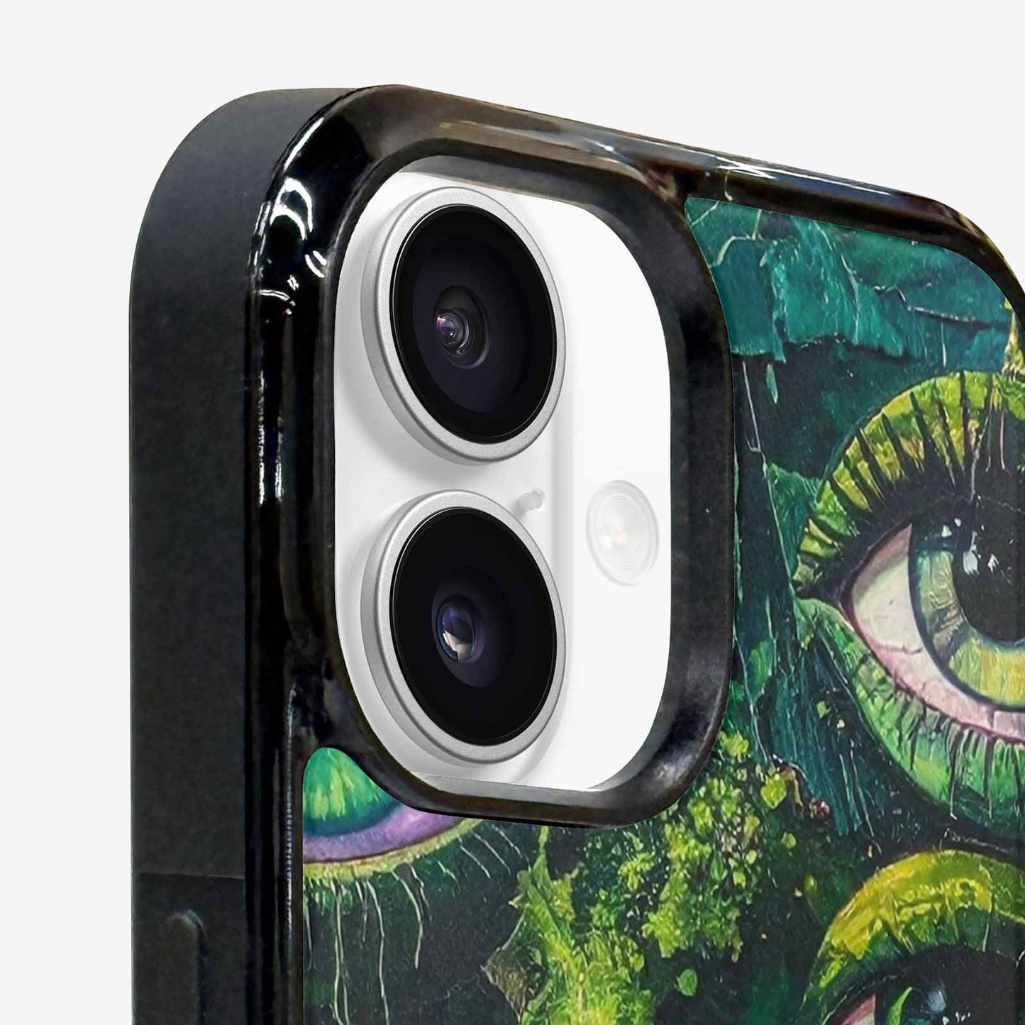 iPhone 16 Case — Reptile Eye Cartoon, Custom Printed Phone Case
