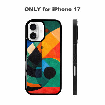 iPhone 17 Case — Memphis Art Pattern Retro Vintage, Custom Printed Phone Case