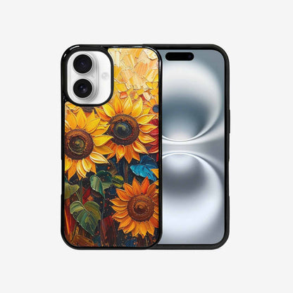 iPhone 16 Case — Impressionist Sunflower Brushstroke Pattern Hundreds Of, Custom Phone Case