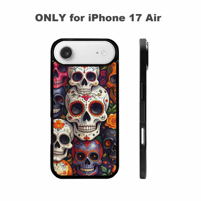 iPhone 17 Air Case — Small Skull Pattern Randomly Varying Gothic, Custom Printed Phone Case