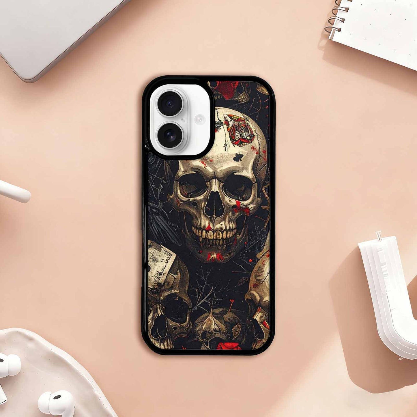 iPhone 17 Case — Skull Dark Art Gothic Print Gothic, Custom Print Case Cover