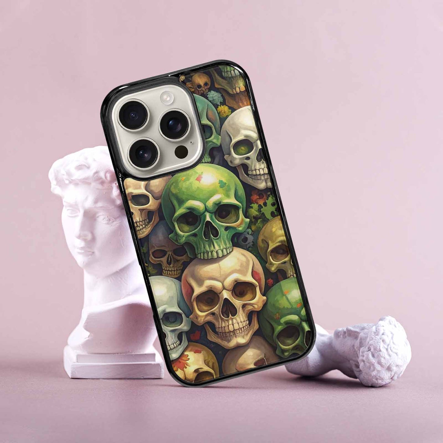 iPhone 16 Pro Case — Skulls Camoskulls Pattern Hu E3k, Custom Printed Phone Case