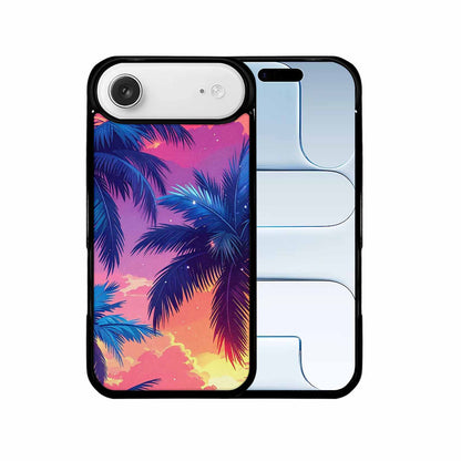 iPhone 17 Air Case — Chrome Bling Palm Tree Original Art, Custom Print Case Cover