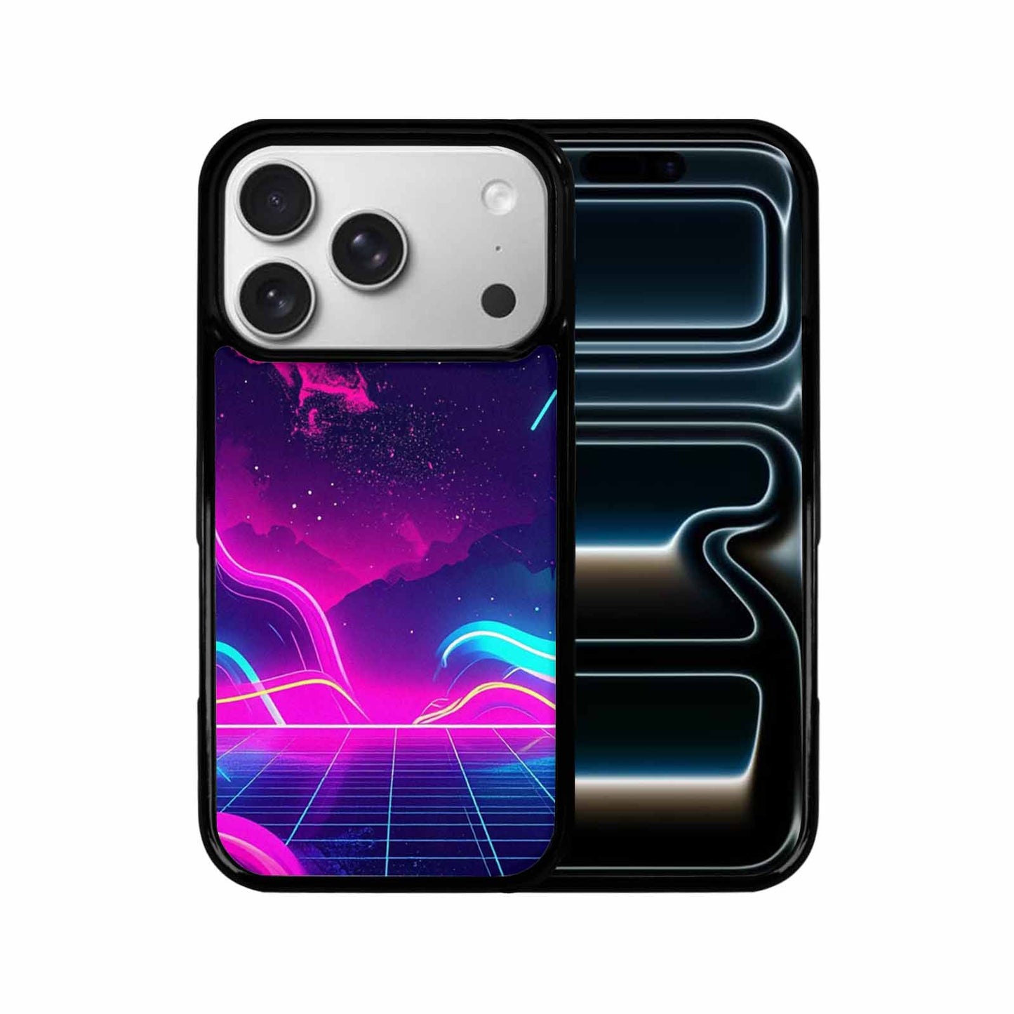 iPhone 17 Pro Case — Neon Cartoon Art Pattern Retro Vintage, Custom Print Case Cover