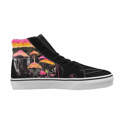 MEN'S Rainbow Drip Mushrooms High Top Canvas Wallpaper Art Sneakers