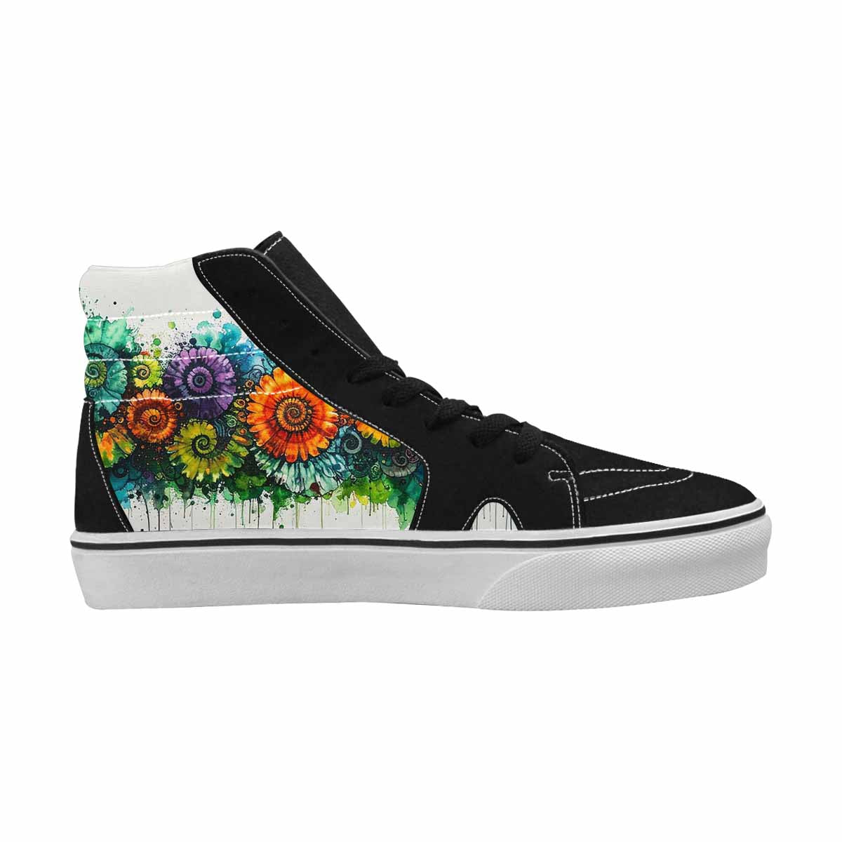 MEN'S Tie High Top Canvas Neon Fantasy Shoes