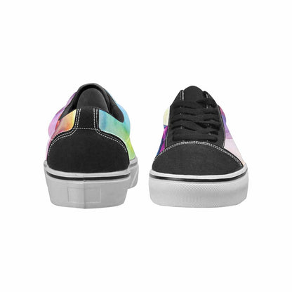 WOMEN'S Rainbow Teddy Skeletons Eye Lace-Up Canvas Melting Art Custom Sneakers