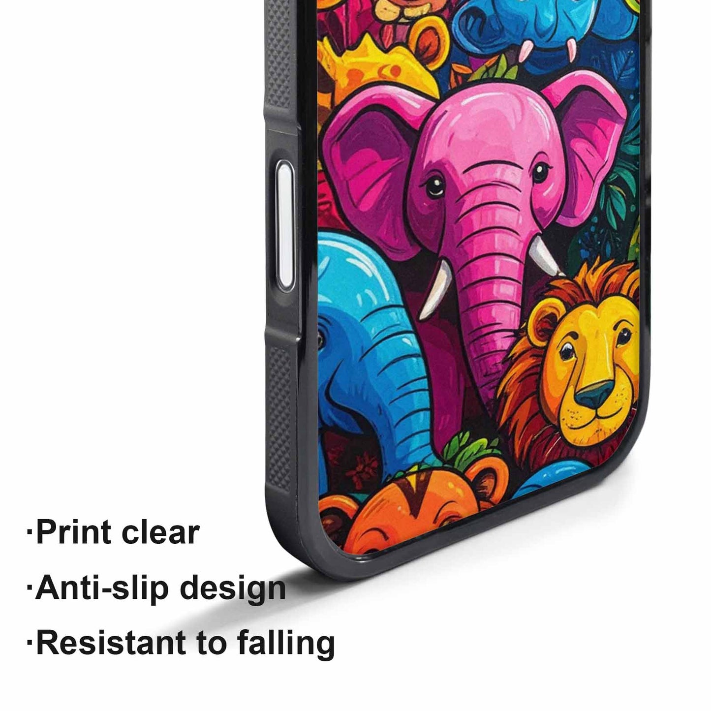 iPhone 17 Pro Case — Seamless Tileable Pattern Of Overlapping Cartoon, Custom Phone Case